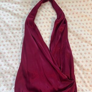 ASTR The Label Draped Crossover Halter Top